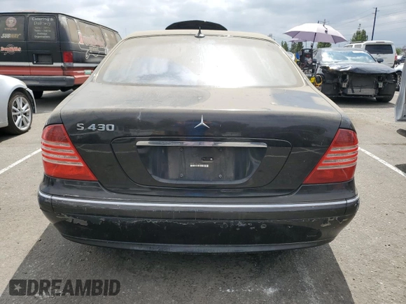 2003 Mercedes-Benz S-Class 4.3L with VIN WDBNG70J63A345310, listed as a Copart auction lot 68399354 with 154,520 mi miles and Clean Title. Bid and sale history available at carsss.com. Image 6.
