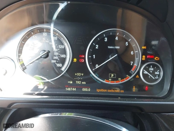 2012 BMW 5 Series 528i with VIN WBAXG5C51CDW85697, listed as a IAAI auction lot 41982244 with 148,744 mi miles. Bid and sale history available at carsss.com. Image 7.