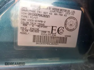 2017 Nissan Micra S z VIN 3N1CK3CP5HL262521, wystawiony jako Copart lot #78390874 z przebiegiem 143 541 mil mil oraz Szkoda całkowita • Salvage title. Historia ofert i sprzedaży dostępna na DreamBid. Obrazek 13.