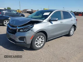 2024 Chevrolet Equinox LT with VIN 3GNAXUEG9RL335830, listed as a IAAI auction lot 42543768 with 20,795 mi miles and . Bid and sale history available at DreamBid. Image 2.
