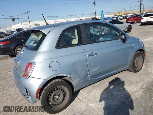 2013 FIAT 500 Pop with VIN 3C3CFFAR4DT560161, listed as a Copart auction lot 52054645 with 66,870 mi miles and Clean title. Bid and sale history available at DreamBid. Image 3.