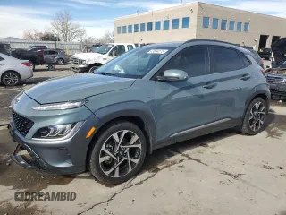 2022 Hyundai Kona Limited with VIN KM8K5CA31NU901359, listed as a Copart auction lot 43634075 with 20,805 mi miles and Salvage Title. Bid and sale history available at carsss.com. Image 1.
