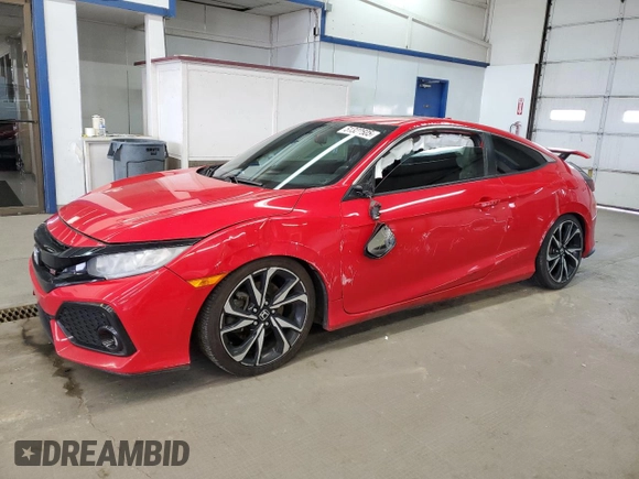2018 Honda Civic Si Coupe with VIN 2HGFC3A57JH758431, listed as a Copart auction lot 51322505 with 93,587 mi miles and Salvage Title. Bid and sale history available at carsss.com. Image 1.