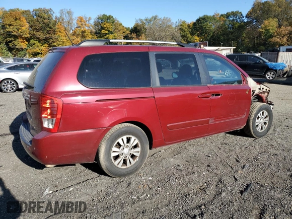 2012 Kia Sedona LX with VIN KNDMG4C77C6503605, listed as a Copart auction lot 77481894 with 103,026 mi miles and Salvage Title. Bid and sale history available at carsss.com. Image 3.