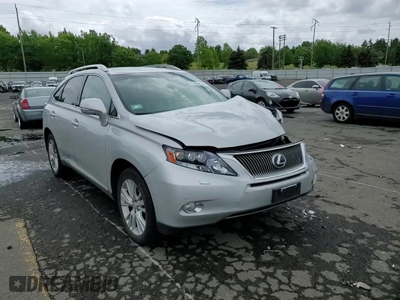 2010 Lexus RX 450h with VIN JTJBC1BA2A2022273, listed as a Copart auction lot 57465834 with 105,515 mi miles and Salvage Title. Bid and sale history available at DreamBid. Image 10.