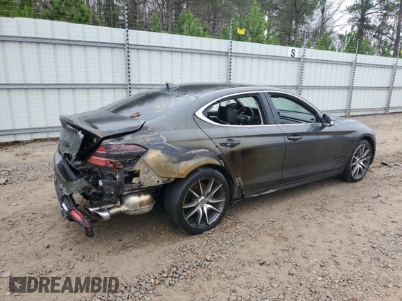 2023 Genesis G70 2.0T with VIN KMTG34TA6PU128183, listed as a Copart auction lot 39857364 with Not Provided miles and Salvage Title. Bid and sale history available at DreamBid. Image 3.