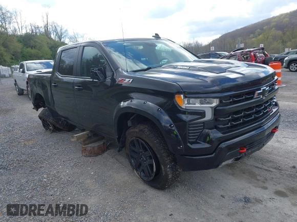 2023 Chevrolet Silverado 1500 LT Trail Boss with VIN 3GCUDFE89PG270678, listed as a IAAI auction lot 42028188 with 46,820 mi miles and . Bid and sale history available at DreamBid. Image 1.