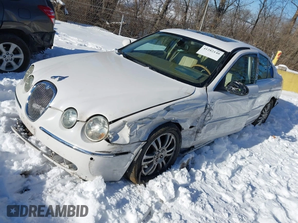2005 Jaguar S-Type with VIN SAJWA01T75FN17656, listed as a IAAI auction lot 41282140 with 126,631 mi miles and . Bid and sale history available at DreamBid. Image 2.
