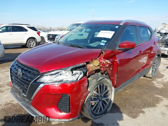2021 Nissan Kicks SV with VIN 3N1CP5CV4ML529413, listed as a IAAI auction lot 41341916 with 55,118 mi miles. Bid and sale history available at carsss.com. Image 17.