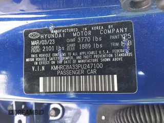 2023 Hyundai Venue SEL with VIN KMHRC8A33PU247100, listed as a IAAI auction lot 42027393 with 31,262 mi miles and . Bid and sale history available at DreamBid. Image 9.