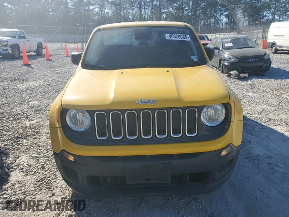 2018 Jeep Renegade Sport with VIN ZACCJAABXJPG98211, listed as a Copart auction lot 46820065 with 175,400 mi miles and Salvage Title. Bid and sale history available at DreamBid. Image 5.