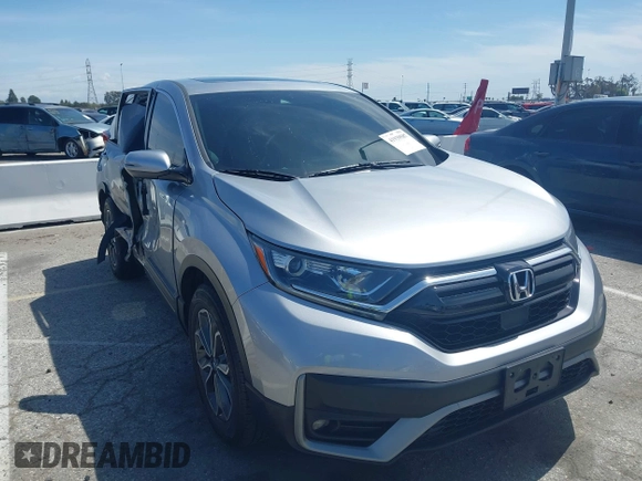 2021 Honda CR-V EX with VIN 2HKRW1H50MH421317, listed as a IAAI auction lot 41939587 with 42,092 mi miles. Bid and sale history available at carsss.com. Image 1.