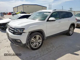2019 Volkswagen Atlas SE with VIN 1V2WR2CA0KC596775, listed as a Copart auction lot 56902495 with 57,040 mi miles and Salvage title. Bid and sale history available at DreamBid. Image 1.