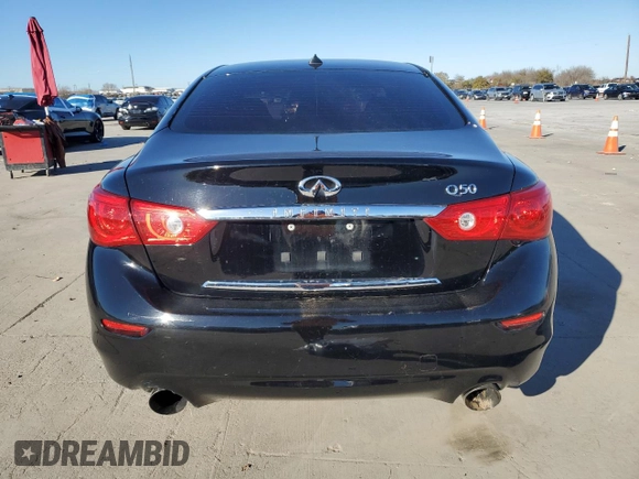 2017 Infiniti Q50 Signature Edition with VIN JN1EV7AP3HM735784, listed as a Copart auction lot 85597114 with 119,249 mi miles and Salvage Title. Bid and sale history available at DreamBid. Image 6.