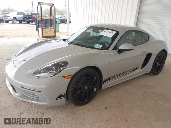 2024 Porsche 718 Cayman with VIN WP0AA2A83RK255017, listed as a IAAI auction lot 41745890 with 15,429 mi miles and . Bid and sale history available at DreamBid. Image 17.
