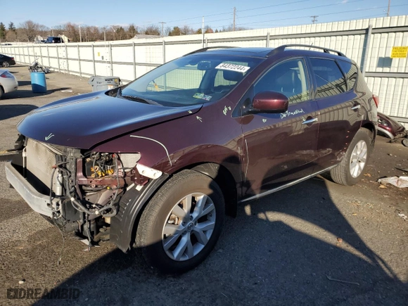 2013 Nissan Murano S with VIN JN8AZ1MW4DW321707, listed as a Copart auction lot 84372244 with 89,674 mi miles and Salvage Title. Bid and sale history available at carsss.com. Image 1.