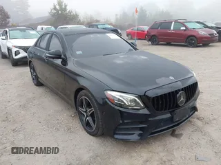 2018 Mercedes-Benz E with VIN WDDZF4KB7JA343160, listed as a IAAI auction lot 40470996 with 56,274 mi miles. Bid and sale history available at carsss.com. Image 1.