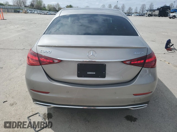 2023 Mercedes-Benz C 300 with VIN W1KAF4HB5PR097613, listed as a Copart auction lot 51051645 with 11,458 mi miles and Salvage title. Bid and sale history available at DreamBid. Image 6.