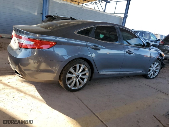 2013 Hyundai Azera with VIN KMHFH4JG9DA252363, listed as a Copart auction lot 46349175 with 121,207 mi miles and Salvage Title. Bid and sale history available at carsss.com. Image 3.