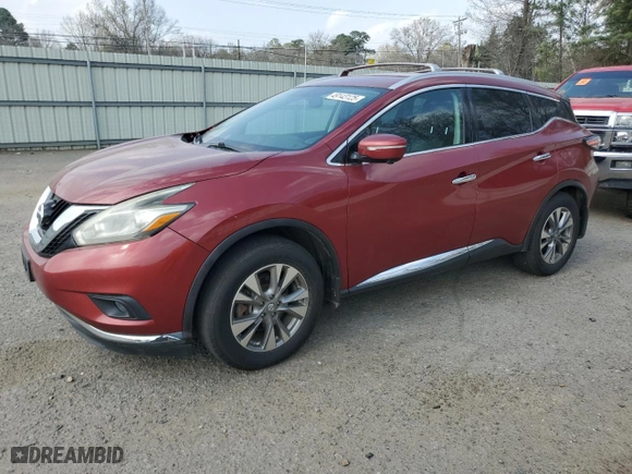 2015 Nissan Murano SV with VIN 5N1AZ2MH8FN234707, listed as a Copart auction lot 49143125 with 257,297 mi miles and Clean Title. Bid and sale history available at carsss.com. Image 1.