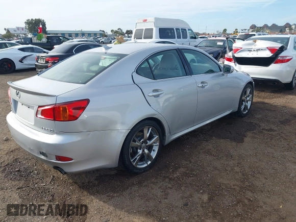 2009 Lexus IS 250 with VIN JTHBK262495105372, listed as a IAAI auction lot 41734031 with 244,111 mi miles. Bid and sale history available at carsss.com. Image 4.