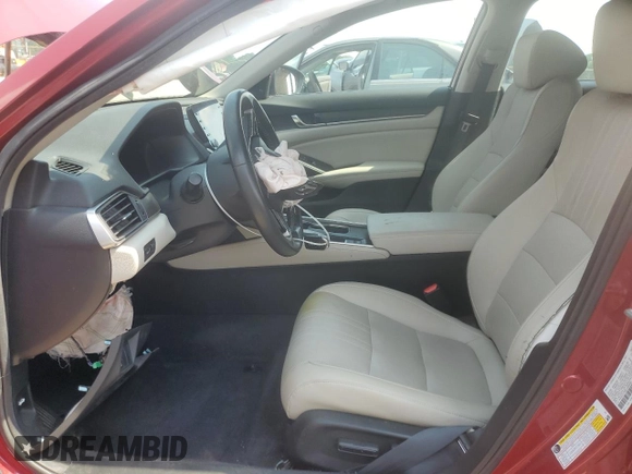 2020 Honda Accord EX-L with VIN 1HGCV1F59LA088442, listed as a Copart auction lot 60406195 with 55,293 mi miles and Salvage title. Bid and sale history available at DreamBid. Image 7.