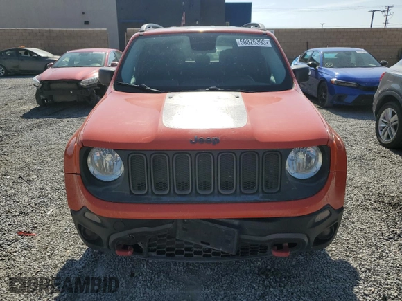 2016 Jeep Renegade Trailhawk with VIN ZACCJBCT9GPD54583, listed as a Copart auction lot 60826395 with 178,307 mi miles and Salvage title. Bid and sale history available at DreamBid. Image 5.