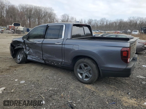 2022 Honda Ridgeline RTL-E with VIN 5FPYK3F77NB024900, listed as a Copart auction lot 48840775 with 31,990 mi miles and Salvage title. Bid and sale history available at DreamBid. Image 2.