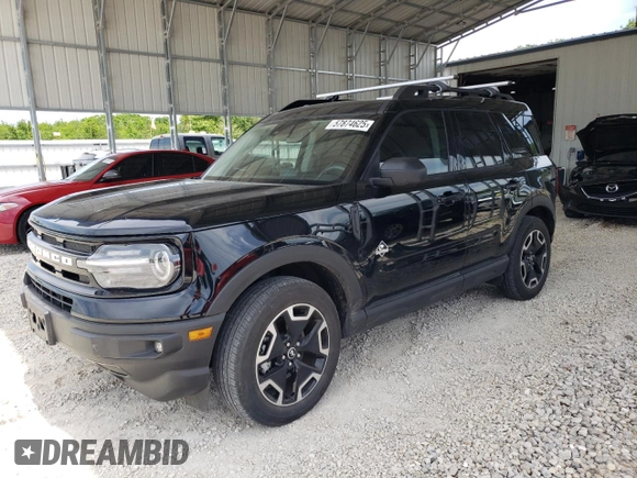 2023 Ford Bronco Sport Outer Banks with VIN 3FMCR9C60PRD13045, listed as a Copart auction lot 57874625 with 27,218 mi miles and Salvage title. Bid and sale history available at DreamBid. Image 1.