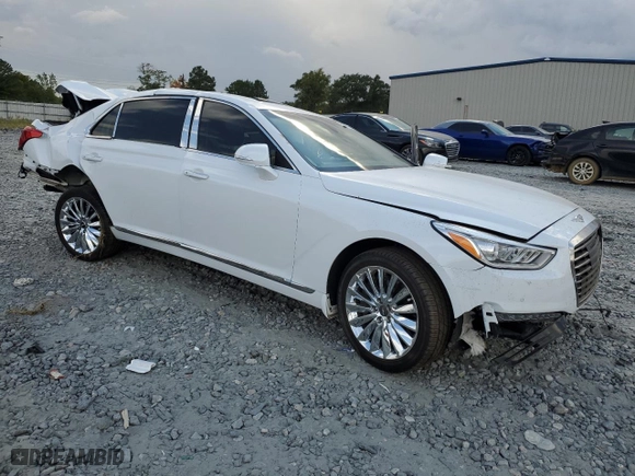 2017 Genesis G90 3.3T Premium with VIN KMHG34JA1HU028331, listed as a Copart auction lot 69509434 with 0 mi miles and Salvage Title. Bid and sale history available at carsss.com. Image 4.