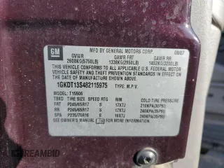 2008 GMC Envoy SLE2 with VIN 1GKDT13S482115975, listed as a Copart auction lot 54403214 with 157,039 mi miles and Salvage Title. Bid and sale history available at carsss.com. Image 12.