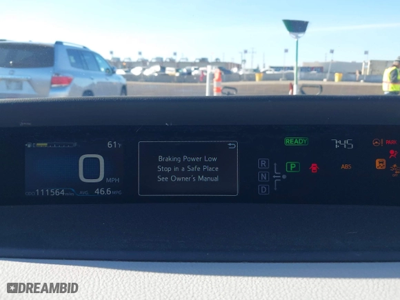 2016 Toyota Prius Four with VIN JTDKARFU5G3018734, listed as a IAAI auction lot 41825707 with 111,564 mi miles. Bid and sale history available at carsss.com. Image 7.
