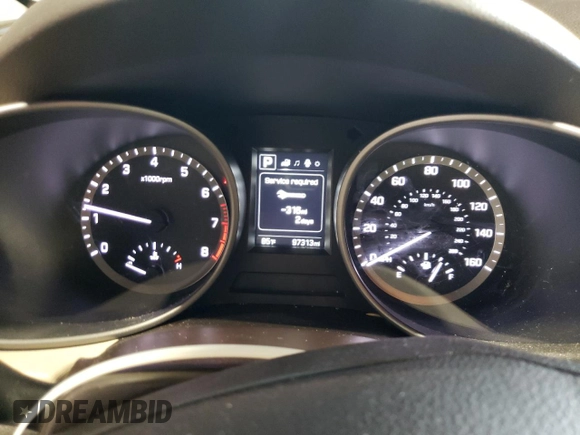 2018 Hyundai Santa Fe 2.4L z VIN 5XYZTDLB4JG553894, wystawiony jako Copart lot #56859585 z przebiegiem 97 313 mil mil oraz Szkoda całkowita • Salvage title. Historia ofert i sprzedaży dostępna na DreamBid. Obrazek 9.