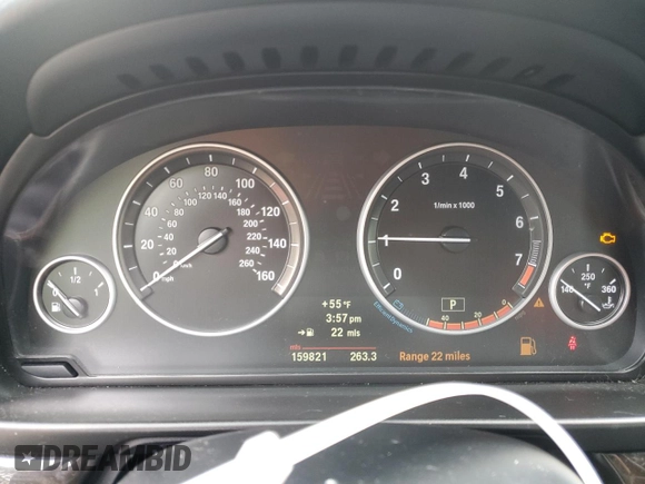 2012 BMW 5 Series 535i xDrive with VIN WBAFU7C54CDU58438, listed as a Copart auction lot 55346185 with 159,821 mi miles and Clean Title. Bid and sale history available at carsss.com. Image 9.