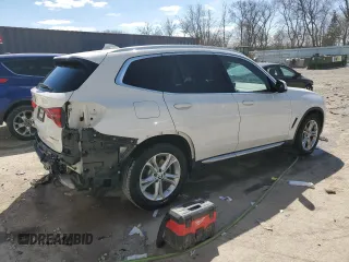 2019 BMW X3 xDrive30i with VIN 5UXTR9C55KLD90871, listed as a Copart auction lot 52802225 with 114,232 mi miles and Salvage Title. Bid and sale history available at DreamBid. Image 3.