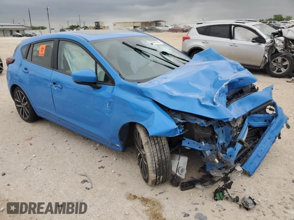 2024 Subaru Impreza Sport with VIN JF1GUAFC5R8383142, listed as a Copart auction lot 53307565 with 23,832 mi miles and Salvage Title. Bid and sale history available at carsss.com. Image 4.