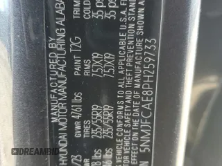 2023 Hyundai Tucson SEL z VIN 5NMJFCAE8PH259733, wystawiony jako Copart lot #80124744 z przebiegiem 26 607 mil mil oraz Szkoda całkowita • Salvage title. Historia ofert i sprzedaży dostępna na DreamBid. Obrazek 13.