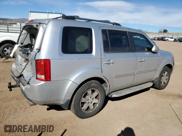 2011 Honda Pilot Touring with VIN 5FNYF4H91BB097502, listed as a Copart auction lot 46955975 with 189,748 mi miles and Salvage Title. Bid and sale history available at DreamBid. Image 3.