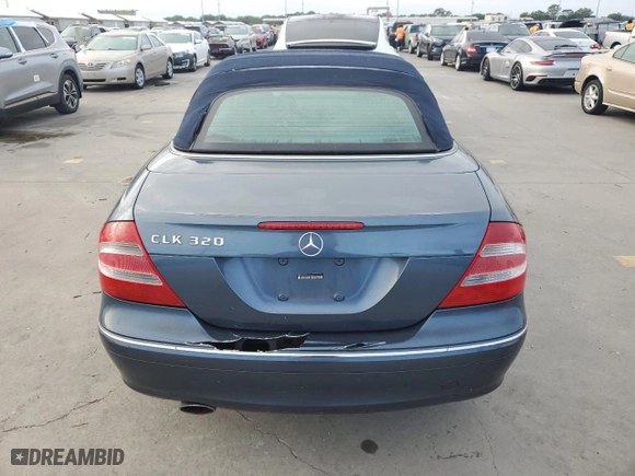 2005 Mercedes-Benz CLK-Class 3.2L with VIN WDBTK65G05T044861, listed as a Copart auction lot 75247954 with 0 mi miles and Salvage Title. Bid and sale history available at carsss.com. Image 6.