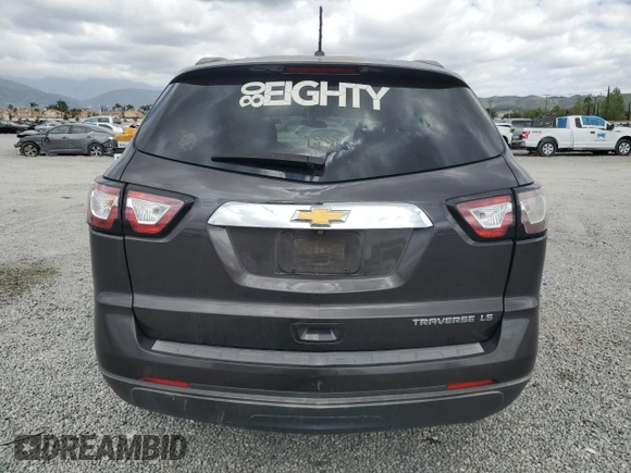 2015 Chevrolet Traverse LS with VIN 1GNKRFED4FJ381925, listed as a Copart auction lot 53170385 with Not Provided miles and Salvage Title. Bid and sale history available at DreamBid. Image 6.