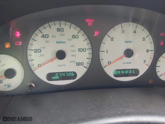 2001 Dodge Caravan SE with VIN 1B4GP25371B255014, listed as a IAAI auction lot 41796770 with 274,726 mi miles. Bid and sale history available at carsss.com. Image 7.