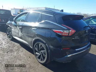 2017 Nissan Murano S with VIN 5N1AZ2MH1HN139408, listed as a IAAI auction lot 41298184 with 107,439 mi miles and . Bid and sale history available at DreamBid. Image 3.
