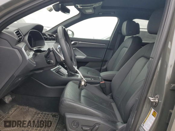 2021 Audi Q3 S line Premium Plus with VIN WA1EECF35M1056777, listed as a Copart auction lot 57405615 with 28,292 mi miles and Non repairable. Bid and sale history available at DreamBid. Image 7.