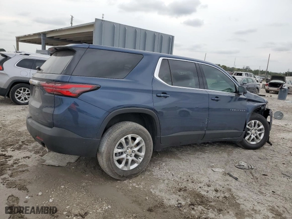 2023 Chevrolet Traverse LS with VIN 1GNERFKW8PJ151860, listed as a Copart auction lot 76364064 with 24,651 mi miles and Salvage Title. Bid and sale history available at carsss.com. Image 3.