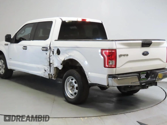 2015 Ford F-150 XL with VIN 1FTEW1CG0FKD61342, listed as a Copart auction lot 60142545 with 113,798 mi miles and Salvage title. Bid and sale history available at DreamBid. Image 4.