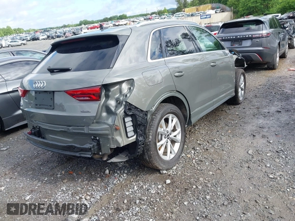 2021 Audi Q3 S line Premium with VIN WA1DECF39M1102591, listed as a IAAI auction lot 42232027 with 37,147 mi miles and . Bid and sale history available at DreamBid. Image 4.