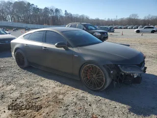 2012 Audi A7 3.0 Premium Plus with VIN WAUSGAFC1CN003571, listed as a Copart auction lot 85547624 with 98,762 mi miles and Salvage Title. Bid and sale history available at carsss.com. Image 4.