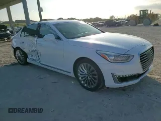 2019 Genesis G90 Premium with VIN KMTF34JA0KU054699, listed as a Copart auction lot 88333005 with 44,582 mi miles and Non Repairable. Bid and sale history available at DreamBid. Image 13.