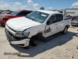 2021 Chevrolet Colorado 4WD LT with VIN 1GCGTCEN9M1293652, listed as a Copart auction lot 57893825 with 20,837 mi miles and Salvage title. Bid and sale history available at DreamBid. Image 1.
