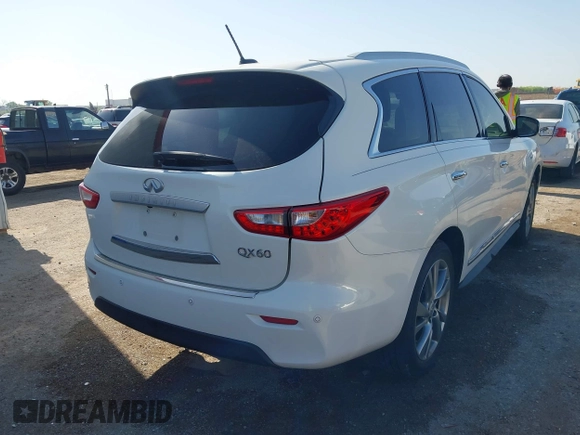 2014 Infiniti QX60 with VIN 5N1AL0MNXEC553824, listed as a IAAI auction lot 41995826 with 153,923 mi miles and . Bid and sale history available at DreamBid. Image 4.